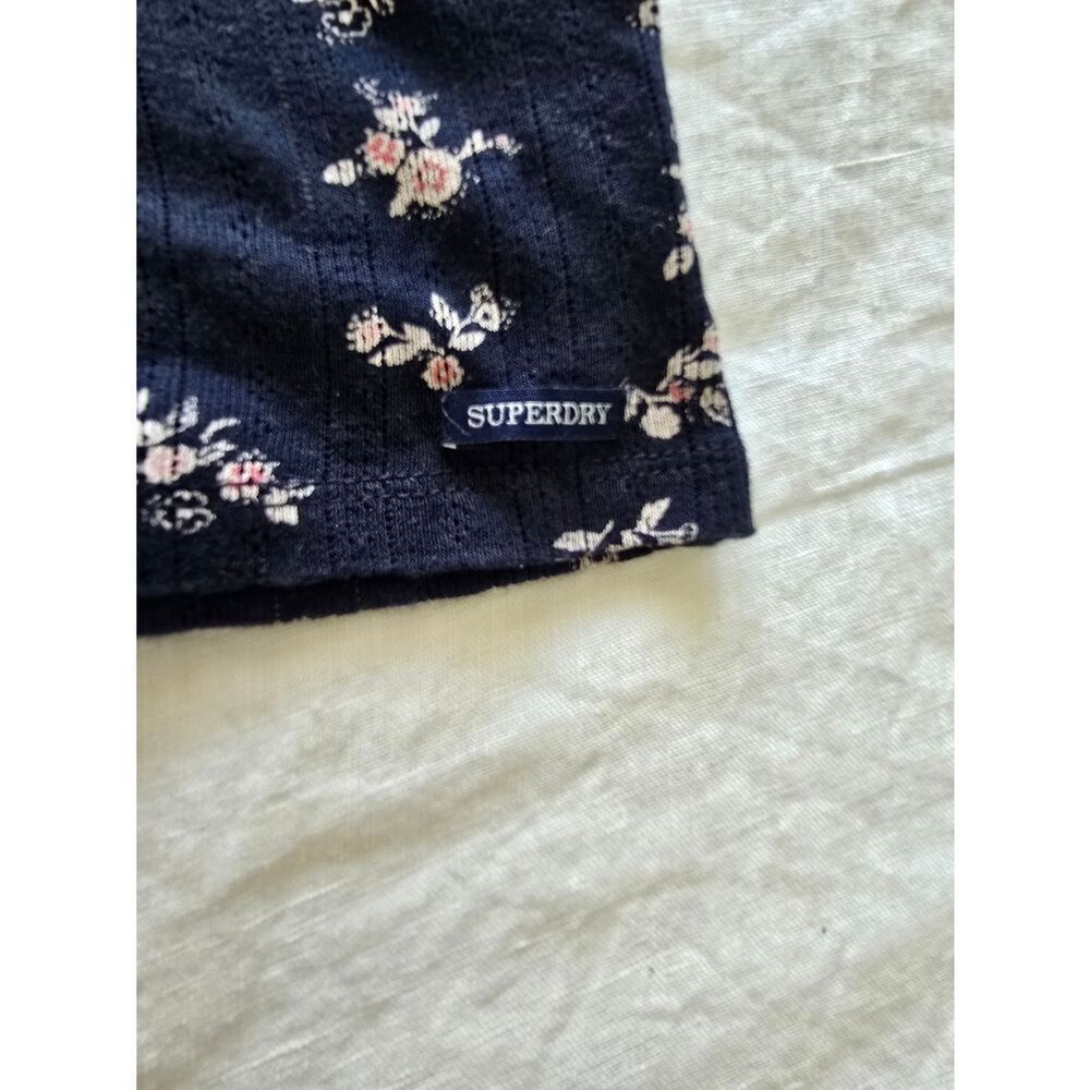 Superdry Navy Floral Lace-Trim Camisole - Picture 3 of 4